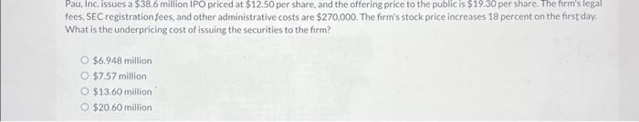 Pau inc issues a 38.6 million ipo