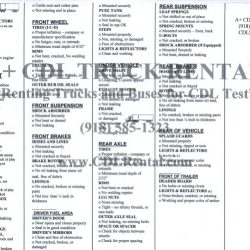 Class b cdl pre trip inspection checklist